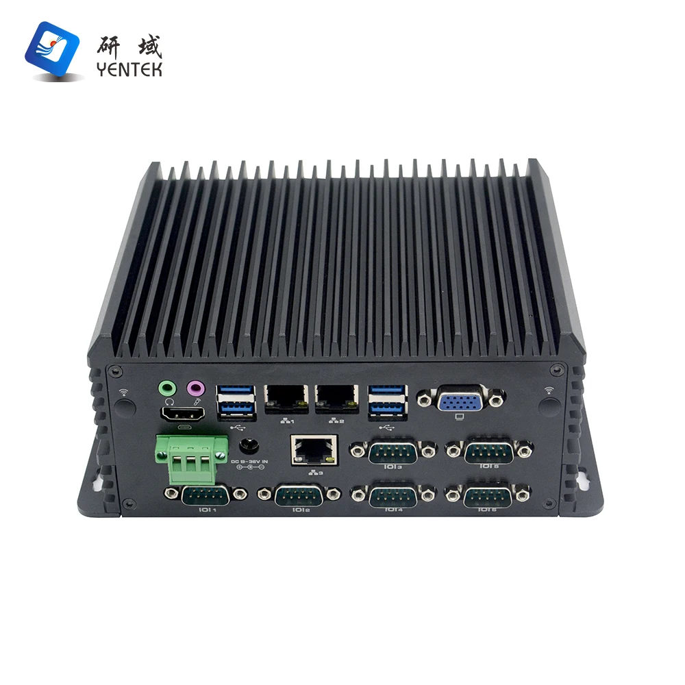 ПК встроенный intel i7 6 10th gen 2 DDR4 win10 linux ubuntu MSATA VGA HD LAN GPIO 6 RS232 485 DB9 COM безвентиляторный промышленный