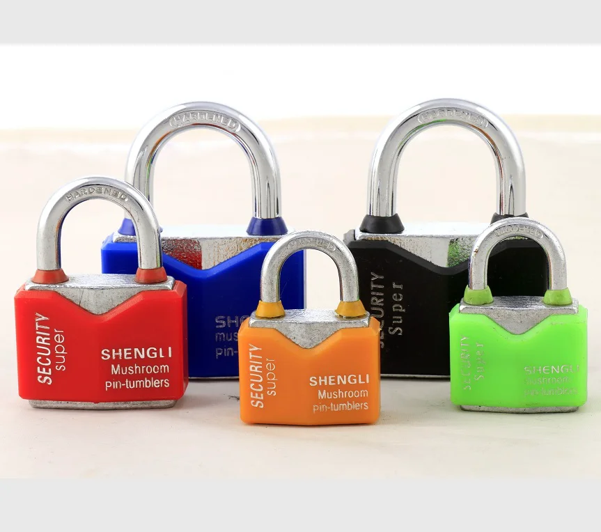 Cheap and Popular Plastic Cover Rhombic Type Iron  Padlock for door