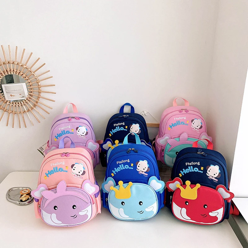 Wholesale Lovely Little Elephant Pattern Schoolbag Cartoon Animal Mini Kid Backpack Toddler Children Backpack