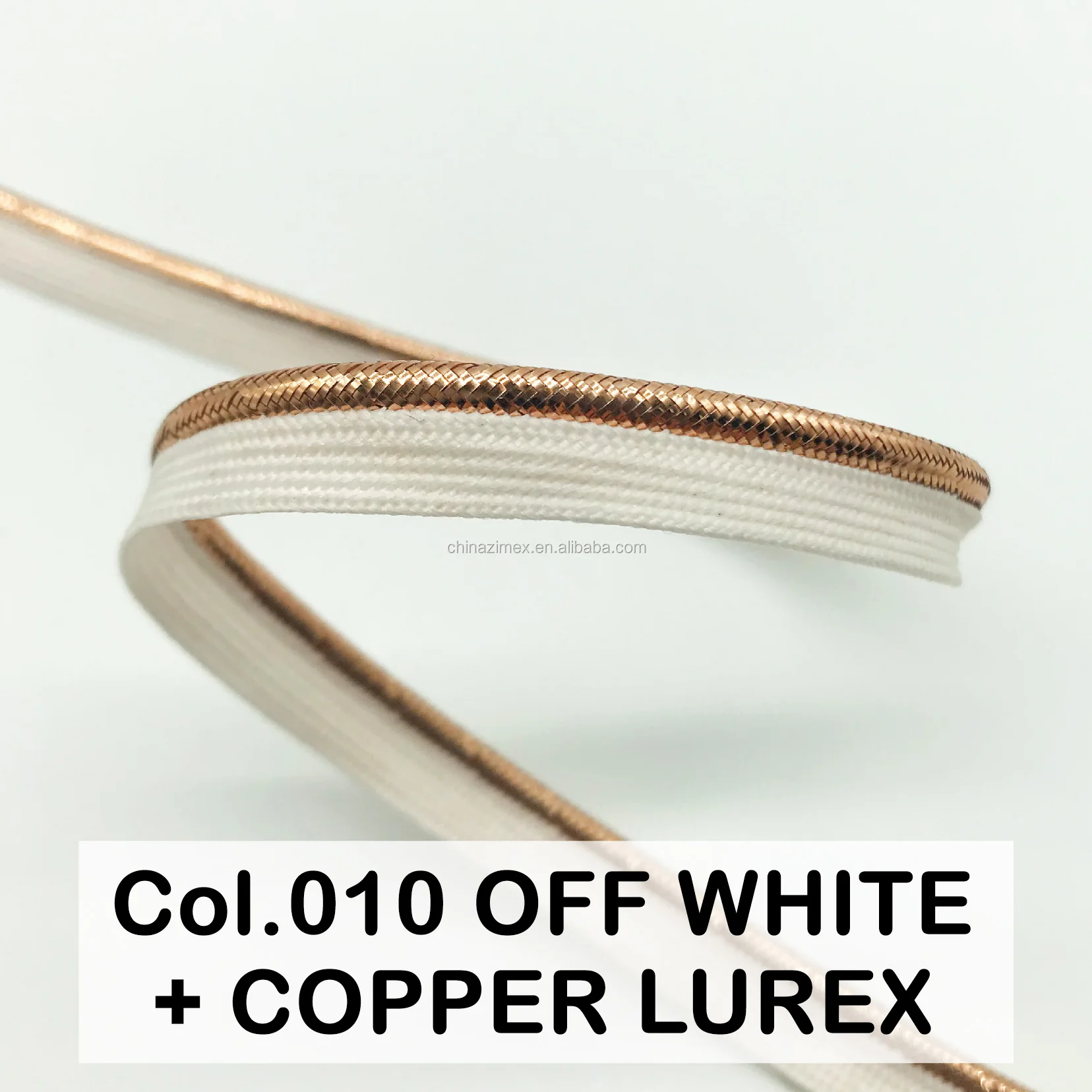 10MM CHINA COPPER LUREX BIAS PIPING TAPE