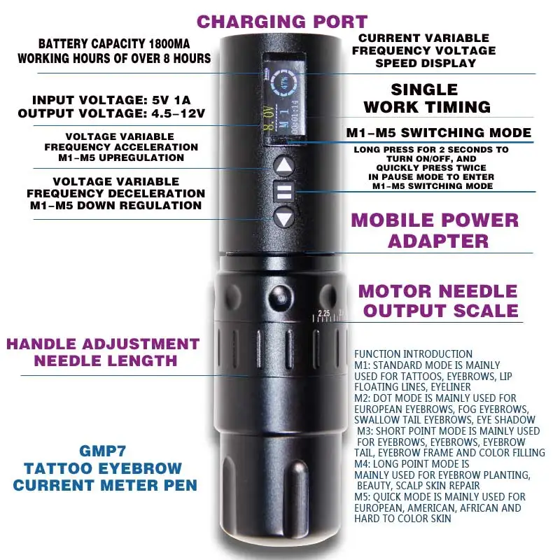 Flux Rotary Cover Used Wireless Shape Machine Kit Professional Set Piercing Pen Pistol Tattoo Gun Electric Aluminum Permanentes