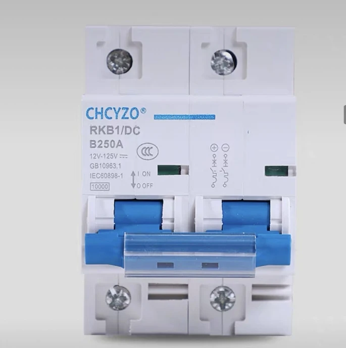 CHCYZO 12V125V 50 Гц 250A защита от перегрузки короткого замыкания выключатель с остаточным током