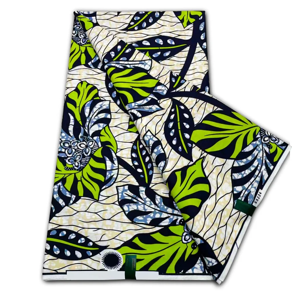 2024 New Arrival 100% Polyester Wax Grand African Fabric Wax Sewing Fabrics for Clothing Women Dresses