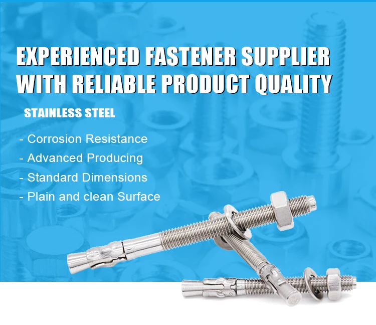 304 Wedge Anchor Bolt Stainless Steel Anchor and Expansion Anchor Bolt