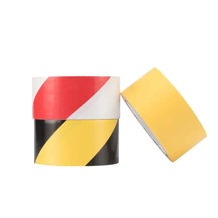 Elecpopular 2024 High-Performance White-Red Roller Marking Hazard PVC Warning Floor Adhesive Tape