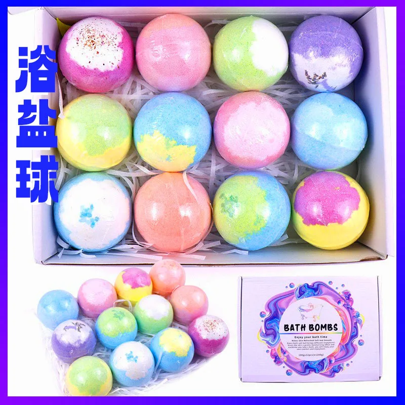 Luxury Oem Custom Private Label Dissolve Quickly Bubbly Oil Spa Packaging Box Organic Natural Fizzy Bath Bombs