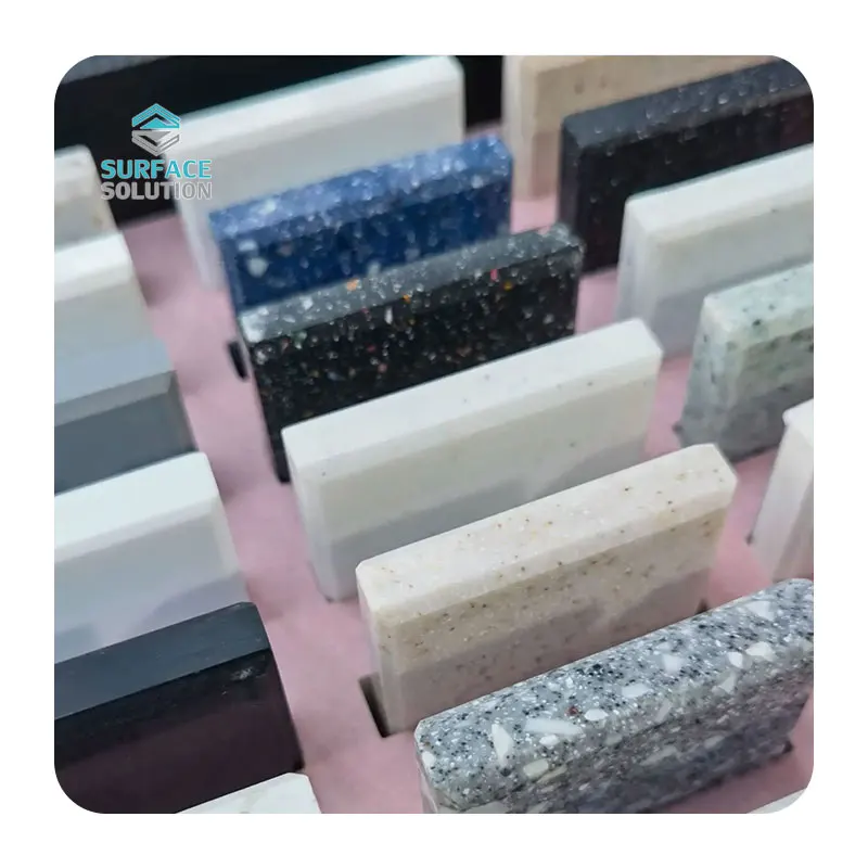 China Factory 6-30mm Thick Stone Sheet Acrylic Solid Surface Sheet for Wall Wash Basin Countertop