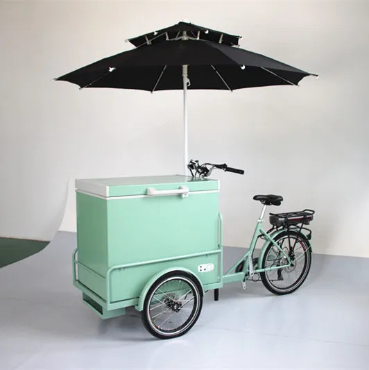 cargo tricycle electric vending cart bike cargo tricycle electric ice cream bike tricycle cooler cargo bike with freezer