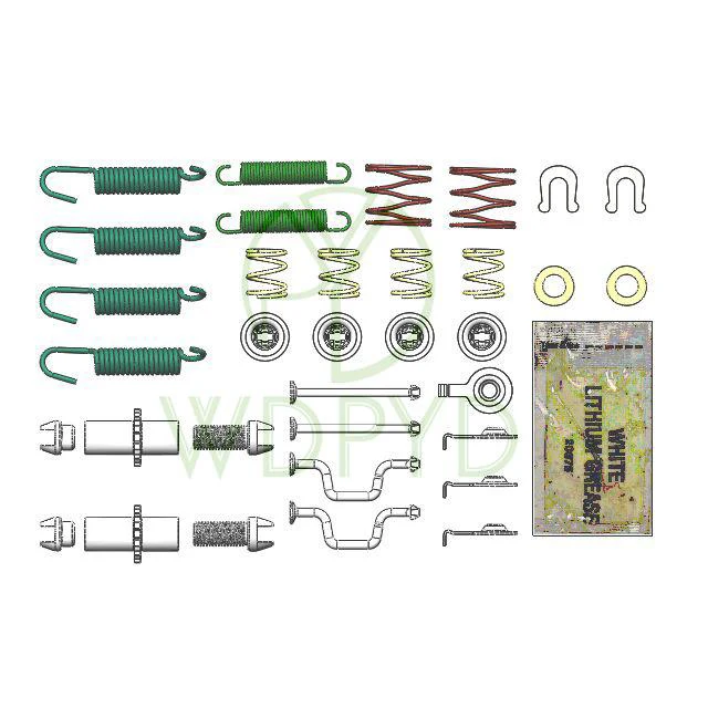 Комплект для ремонта тормозной колодки 17393 S851 H17395, комплект тормозной пружины, тормозной барабан, комплект оборудования для TOYOTA HIGHLANDER, LEXUS RX330