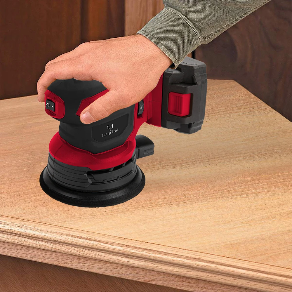 Customized 20V Lithium Battery Random Orbital Sander Machine 125mm 6 Variable Speed Cordless Power for Wood