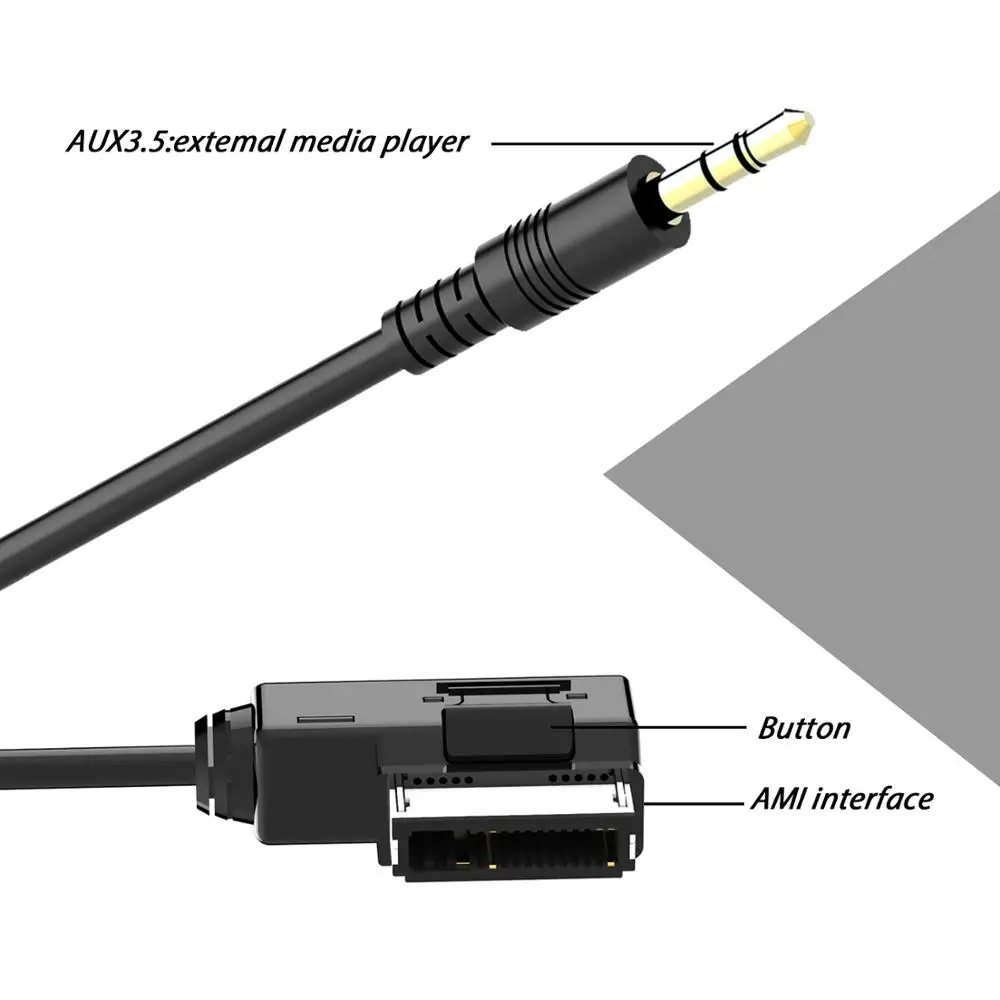 Music Interface AMI MMI AUX Cable for Audi A3 A4 A5 A6 A7 A8 Q5 Q7 R8 TT