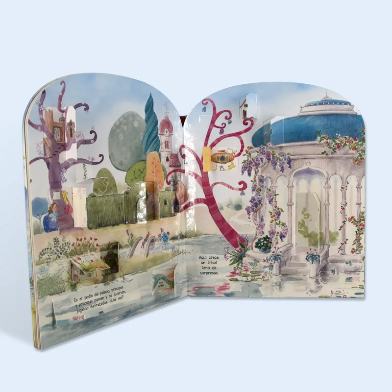 Customized arch edge story book for children bed time learning and school library printing service