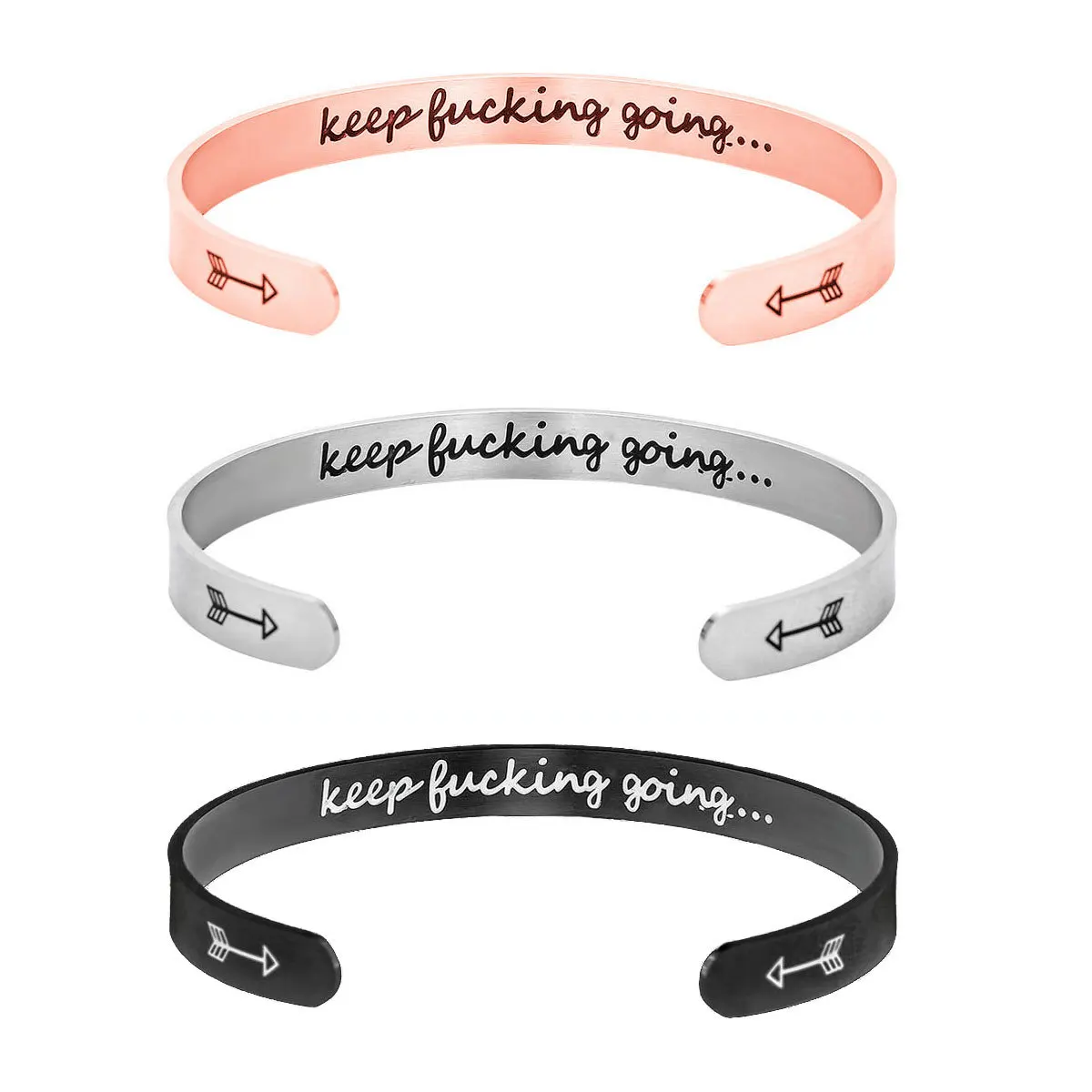 Double Arrows Shaped Bracelets men and Women Custom Name Fashion Stainless Steel Bracelet 18k Gold Plated Bracelet