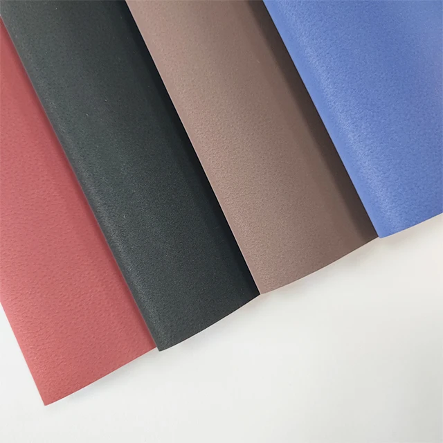 Suede PU Base Shoe Lining Leather Non Woven Backing Pig Skin PU Leather For Box