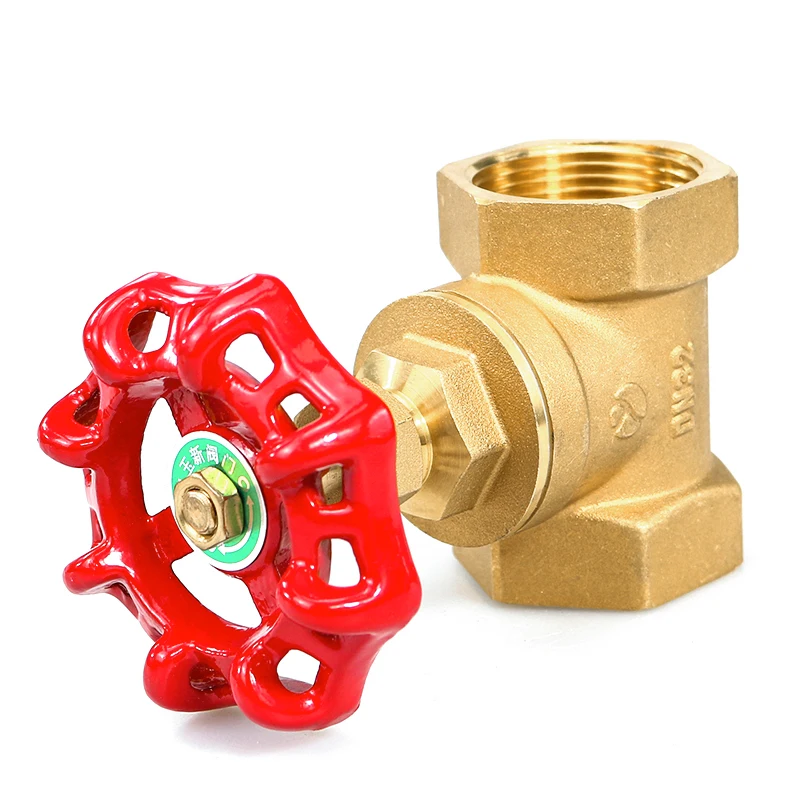 Water Oil Flow Pressure Brass Stop Value DN15-DN65 Golden Ready To Ship Copper Stop Waste Valve