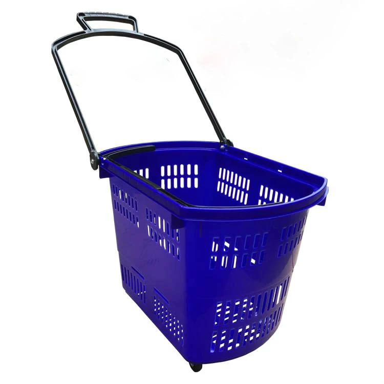 Цветная многофункциональная черная пластиковая тележка корзина для покупок