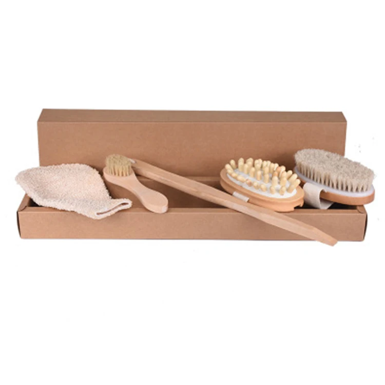 
Best price wash body brush and spa set dry body brush set bath shower massage brush 