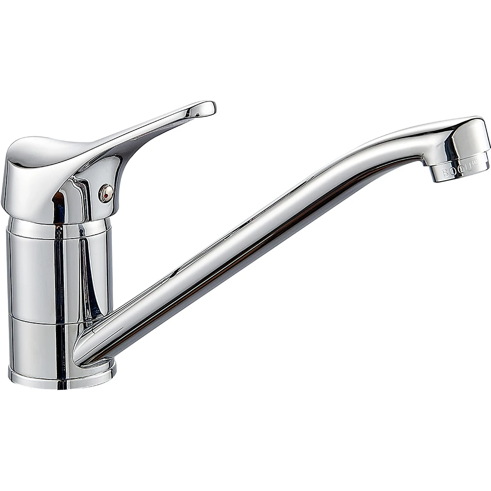 (OB8245-7/7A)Boou Классическая латунь бортике одной ручкой длинным носиком 360 градусов вращения Кухня Раковина Смеситель кран