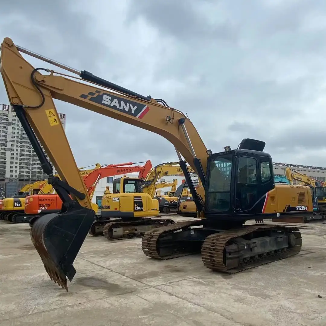 African hot sale sany sy 215-9 used digger Crawler excavatorow hours in good condition
