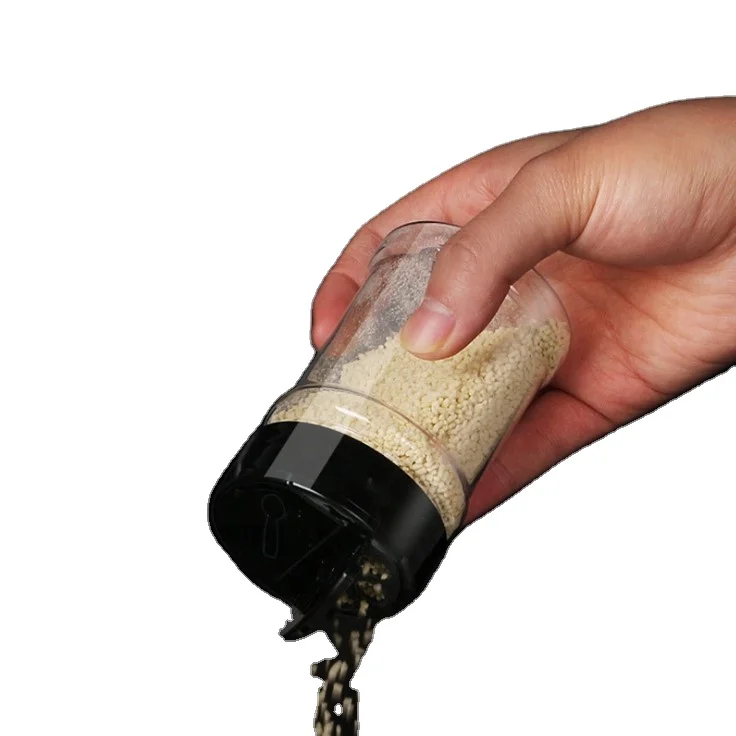 China Factory High Quality Cheap Price PET Plastic Spice Bottle Seasoning Jar with Dual Open Shaker Lid Flip Top