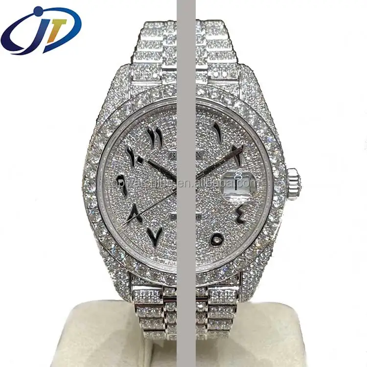 super clone replica Iced Out Diamonds Real Moissanite  Watch  for copy