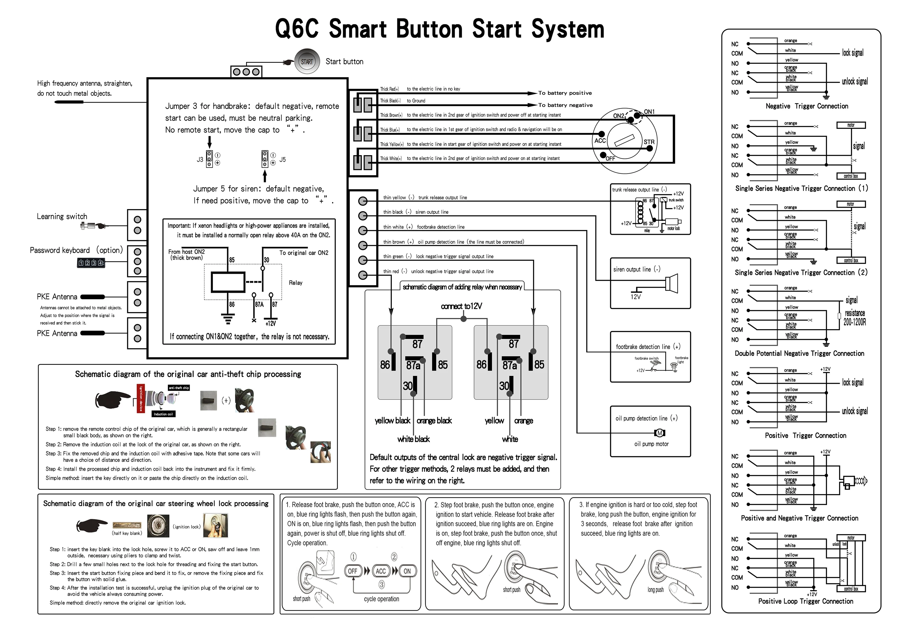 bulk drop shipping engine arm engine disarm car immobilizer system smart LCD car key start push and start system