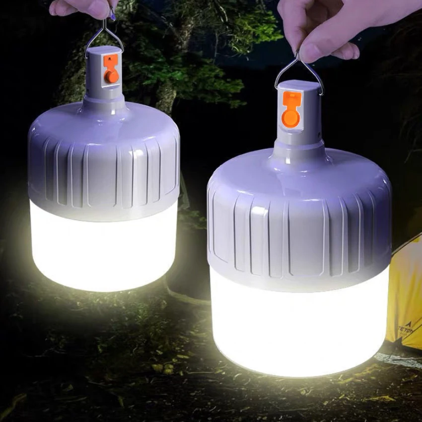 Hot Sale Waterproof Emergency Rechargeable 3 Modes With Rotary Metal Hook Emergency Bulb Light