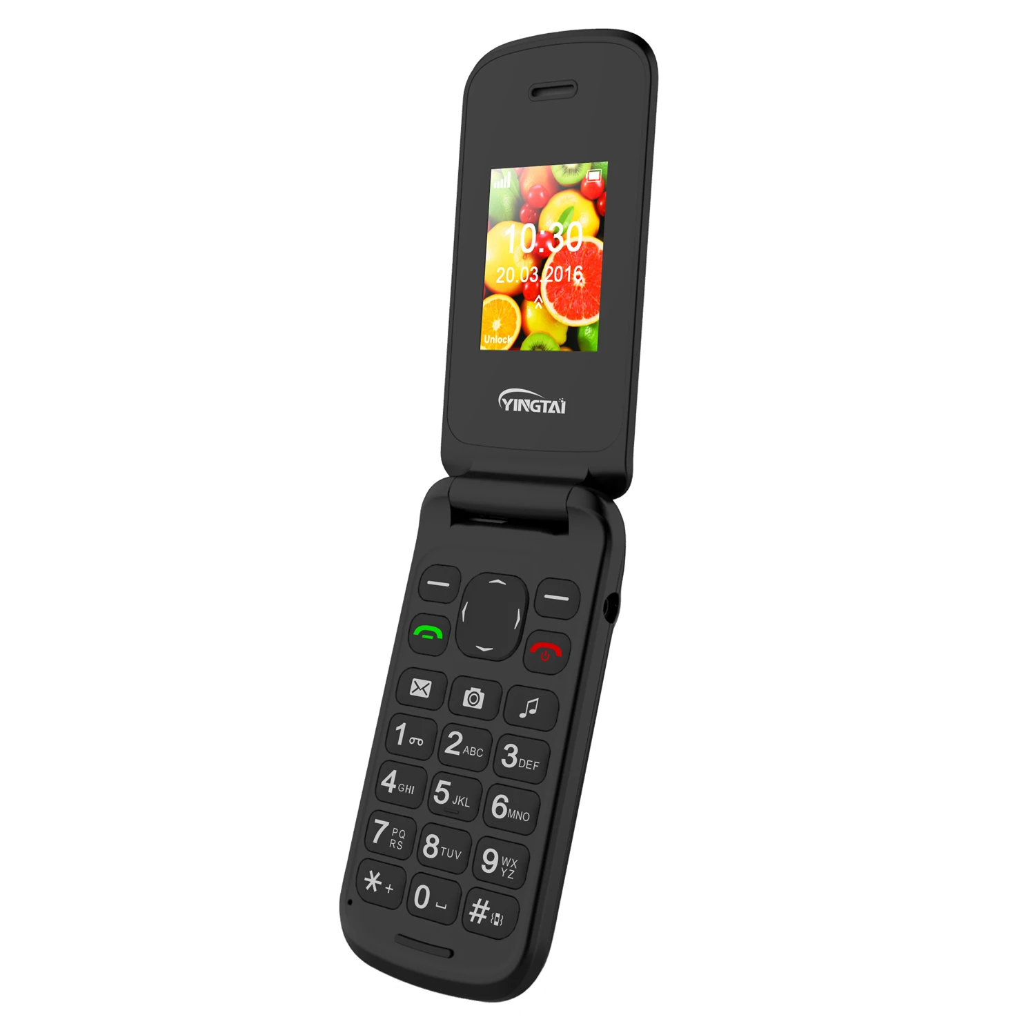 GSM четырехдиапазонный 1 77 дюймовый откидной GSM-телефон с резиновой кнопкой