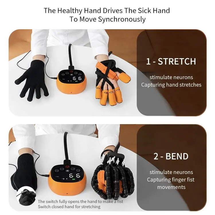 Rehabilitation Robot Finger Training Massage Gloves Stroke Hemiplegia Recover