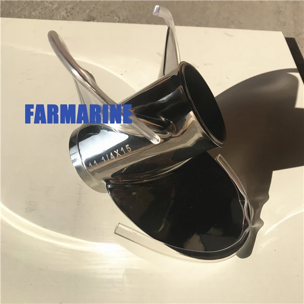 Stainless Steel 3 Blade 4 Blade marine propeller for outboard engine 40HP 85HP 115HP 200HP