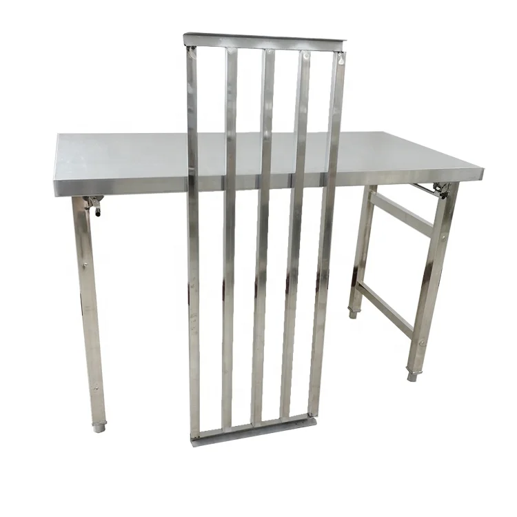 Base Hotel Table Stainless Steel Folding Table Customized Style onlocation hospitality Steel Folded Table for Hotel Furniture