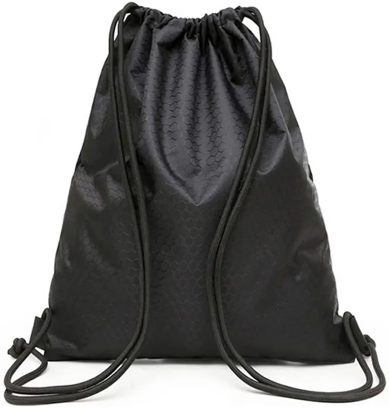 waterproof drawstring backpack sack sports gym bag with zipper for kids