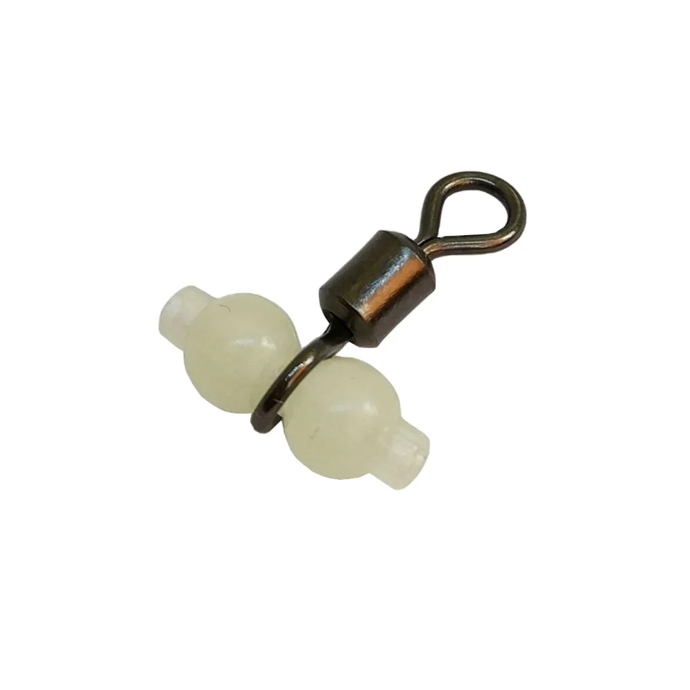 1000 pcs/bag   Luminous 3 way  Fishing Swivel  cross line Swivel  fluorescent beads with Rolling Swivel for Night fishing