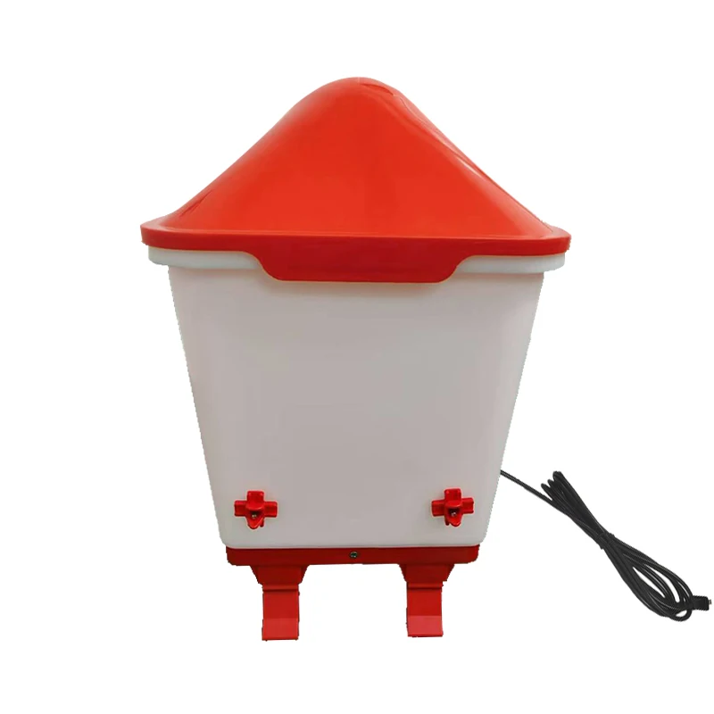 5Gal Thermostatically Controlled Outdoor Heated Poultry Chicken Waterer Drinker With Adjustable Height For Winter