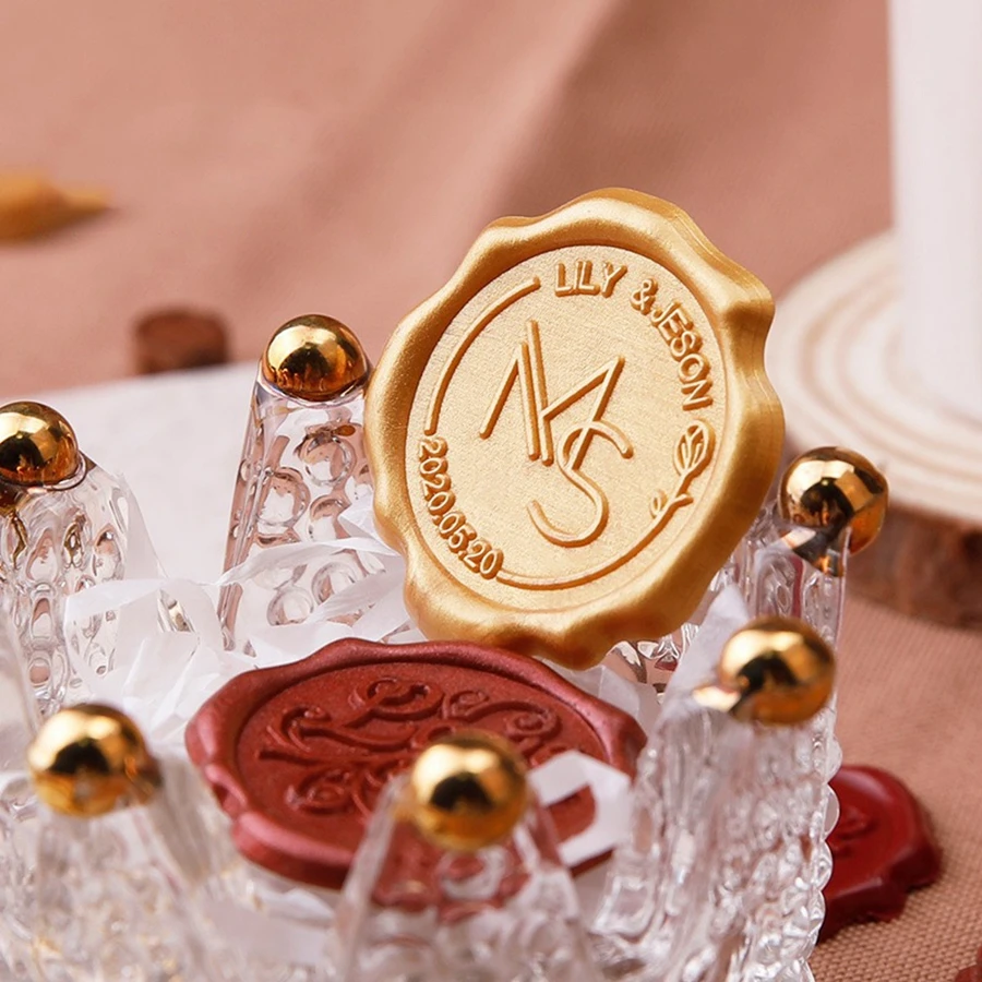 Customized 100pc Logo Wax Seal Sticker Envelope Sealing for Wedding Invitations & Wine Featuring Unique Wine Wax Particles