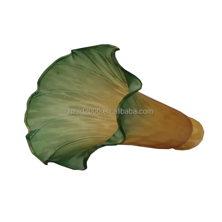 Amber Pond Lily  lamp shade Mouth Blown Glass Table Lamp For Home  Living Room Hotel Villa Light And Decoration