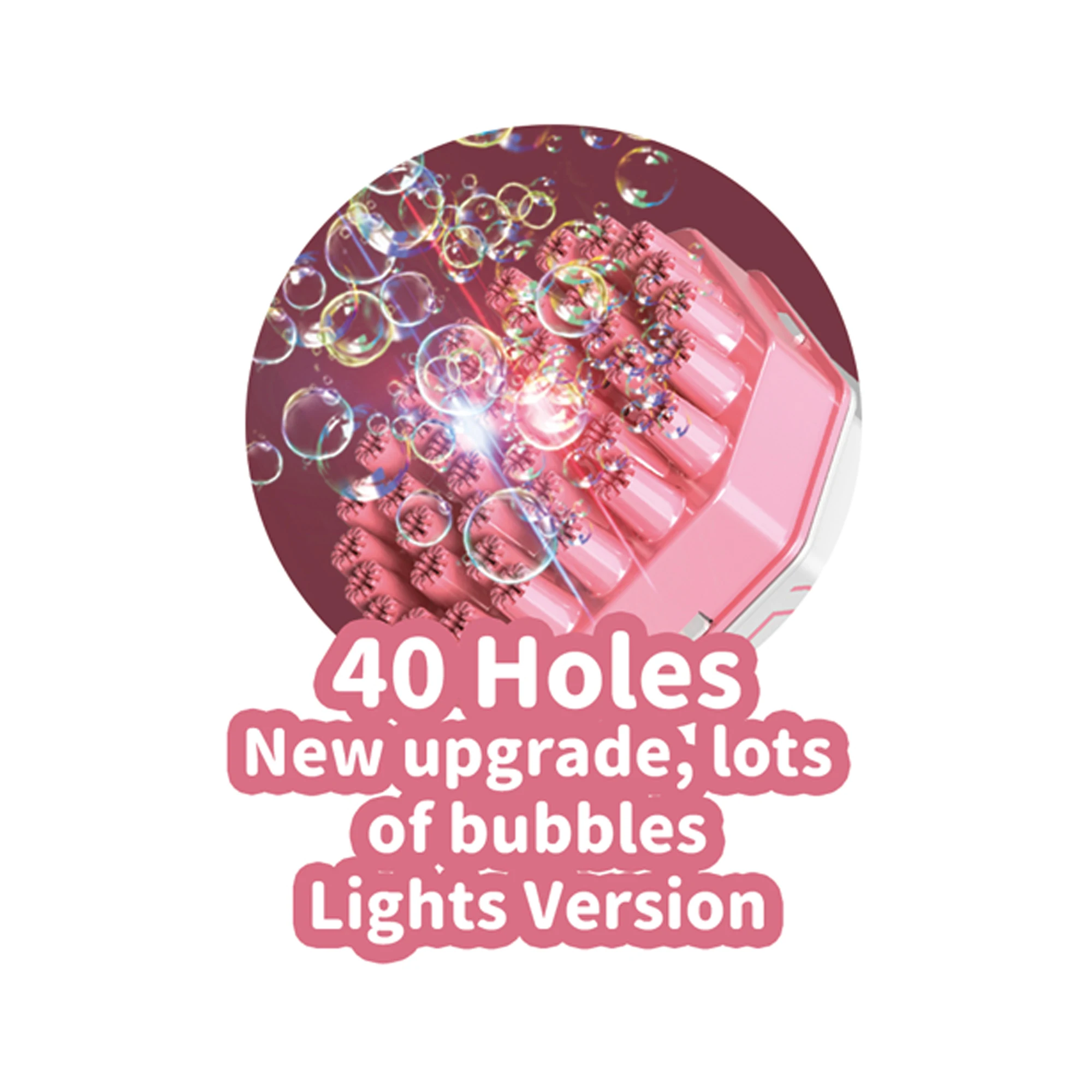 Popular Double Automatic Electric Bubble Machine Rocket 40 Holes Bubble Gun