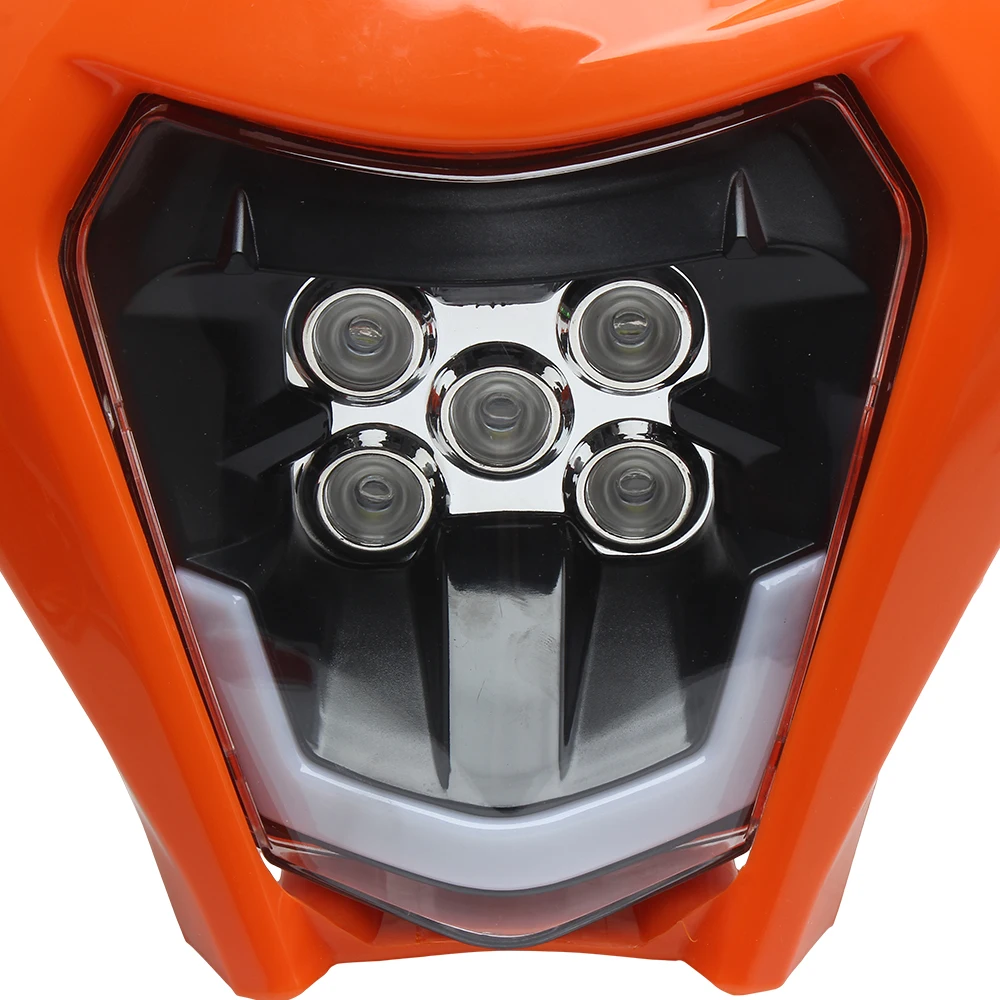 Motorcycle LED Headlight Headlamp Head Light Fairing 2021 2022 For KTM EXC Enduro XCW XC New style 5 LED Headlight