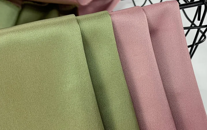 Polyester Plain Acetic Acid Pastel Satin spandex Fabric For Dress/Garment Breathable Waterproof Fabric