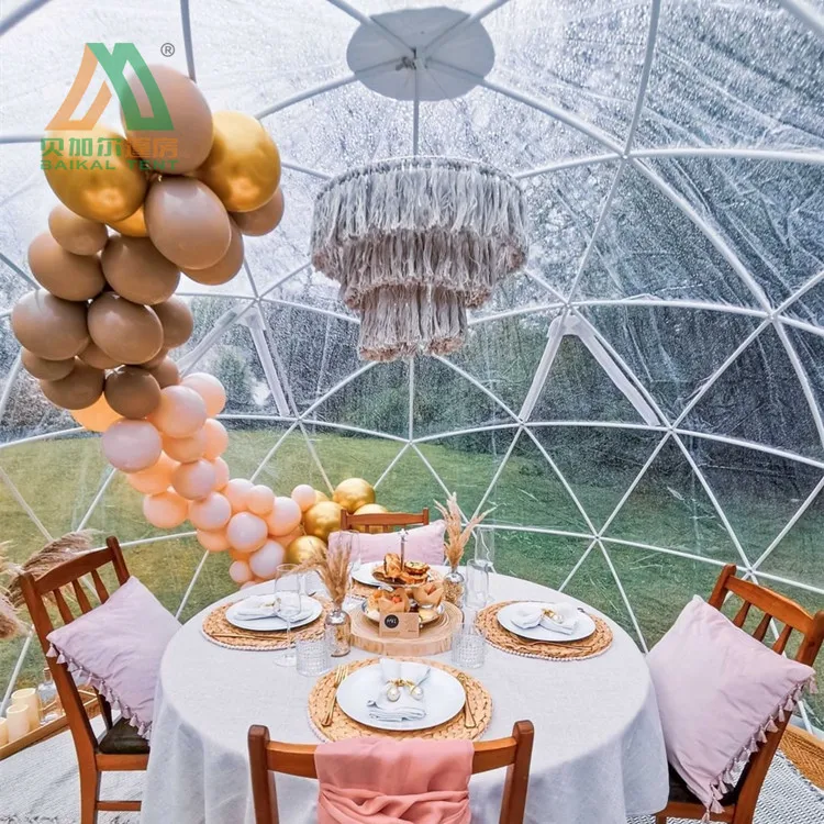 Прозрачная Роскошная уличная купольная палатка из ТПУ для сада igloo