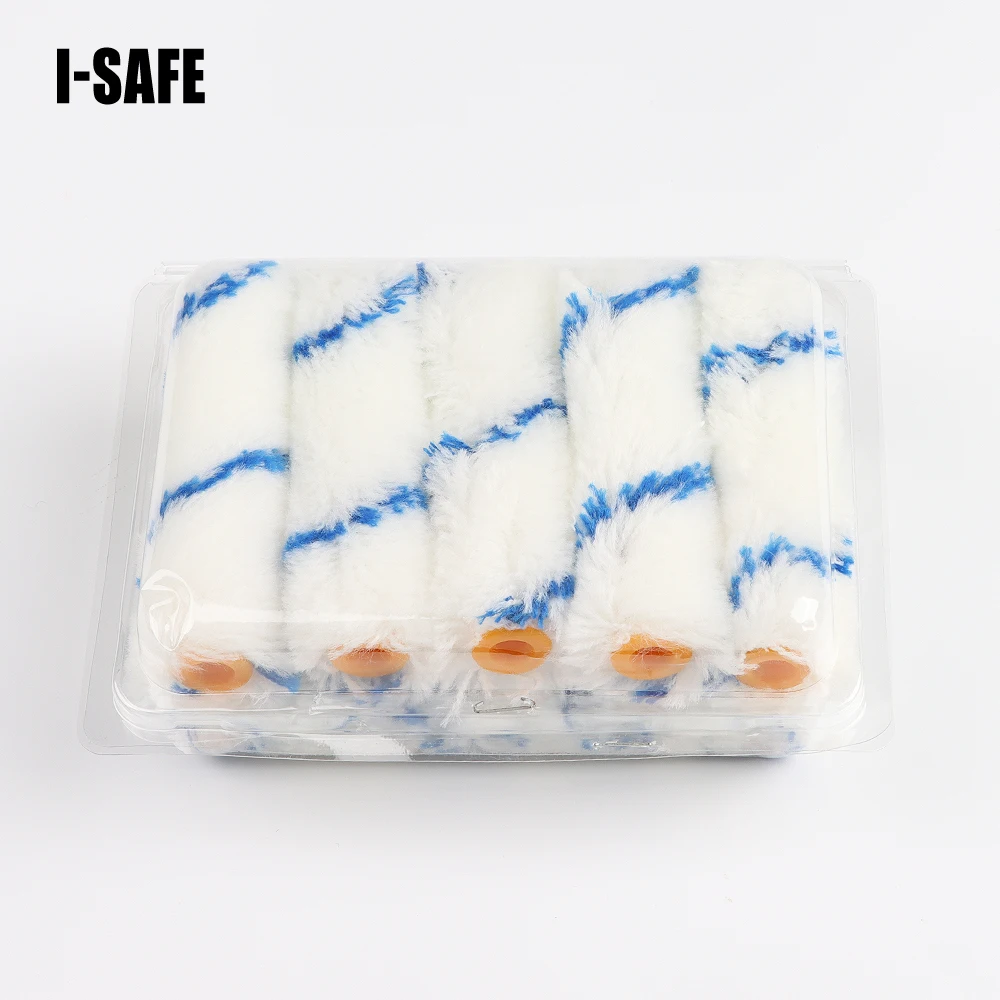 10pcs/set 4 Inch Small Paint Roller Kit With Cover Paint Roller Frame For Wall Floor House Painting