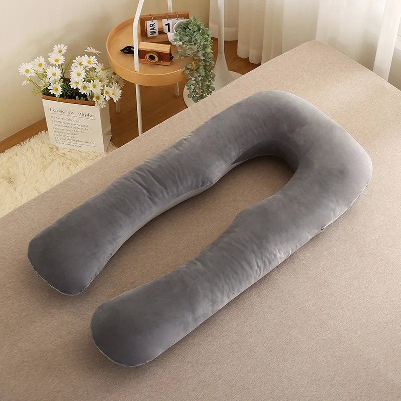 Must Haves U Shaped Down Alternative Filled Maternity Full Body Pillows with Removable Cover Pregnancy Pillow for Sleeping