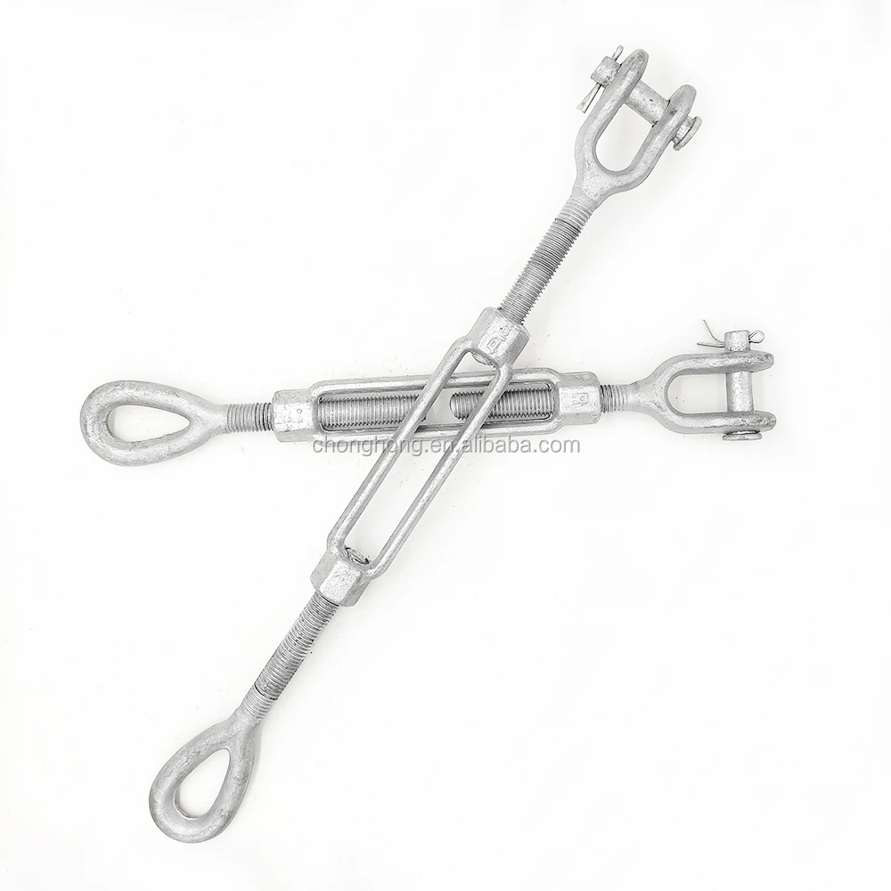 Фурнитура для снаряжения, арматура типа США 5/16 дюйма x4, Проволочный Трос с открытым корпусом, стяжка, кованая Оцинкованная Стальная Челюсть и петля, стяжка для кабеля