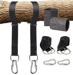 Hanging Tree Swing Straps Outdoor Hammock Straps with Heavy Duty Carabiners/Tree Protectors