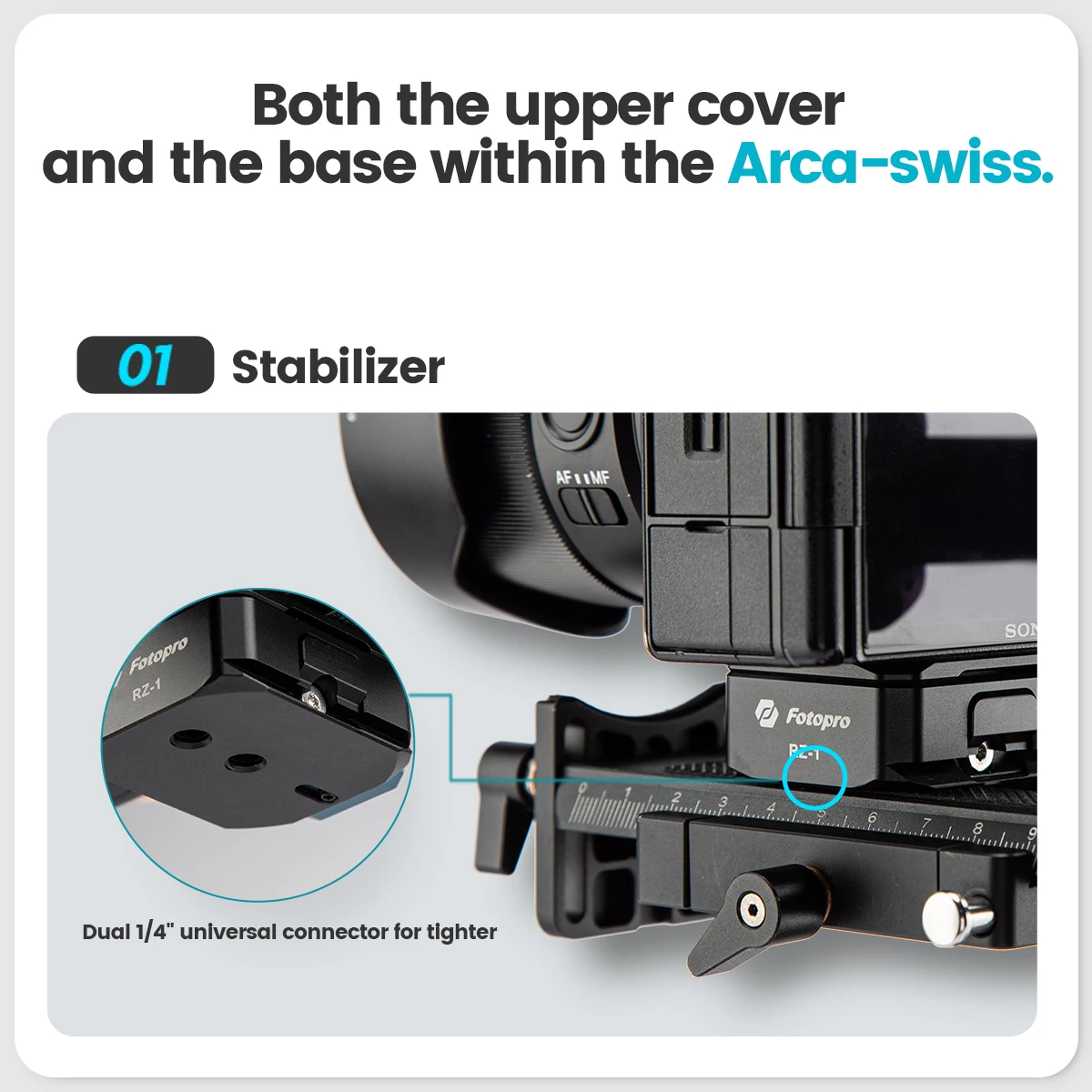 Quick Release Plate For Camera Tripod Ball Head With 1/4 Inch Screw Universal Arca-swiss Universal Quick Release Camera Plate