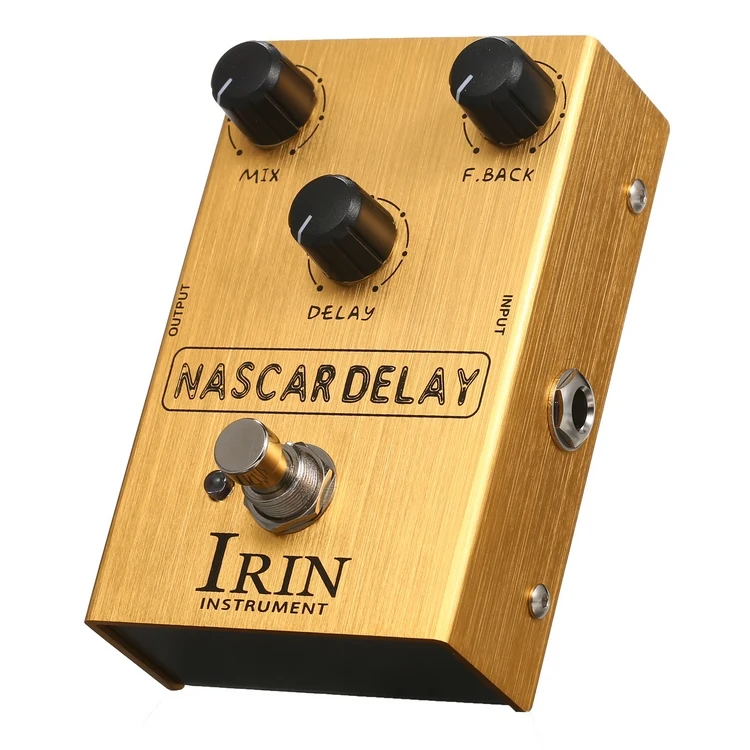 IRIN Delay Guitar Effect Pedal with Mix/Feedback/Delay 3 Control Knobs for Electric Guitar - NASCAR DELAY