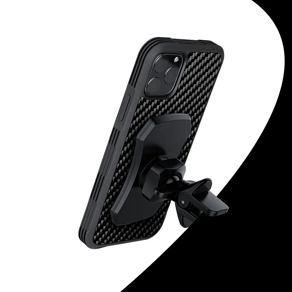 Magnetic Phone X XS max XR Carbon TPU Case Phone Cover Black PC Cell Phone Cover