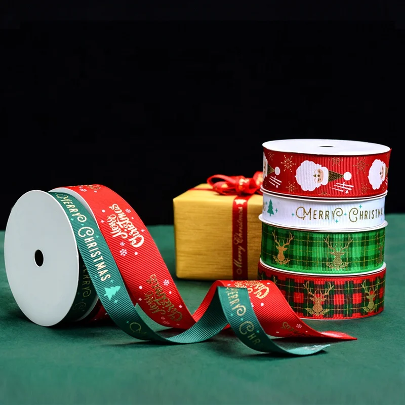  Ribest Christmas Ribbon Gifts Tapes Webbing Wholesale Satin With Logo Party Home Decora
