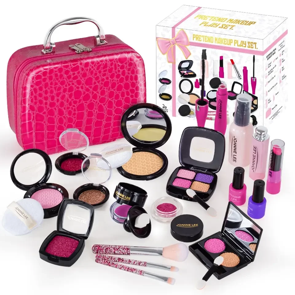Christmas Girls Popular Simulation Makeup Set for Kids Brush Play House Tools Make up Box Safe Children Gift Toys