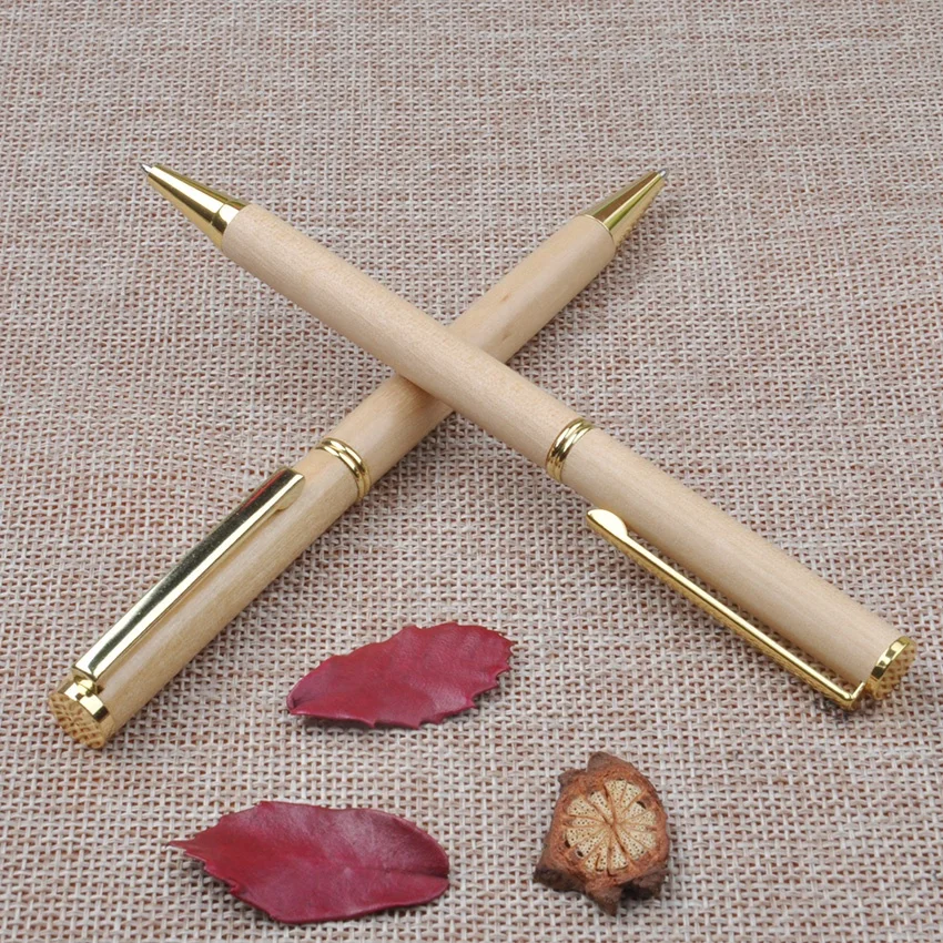 High quality OEM slim wood promotional pen with printed logo